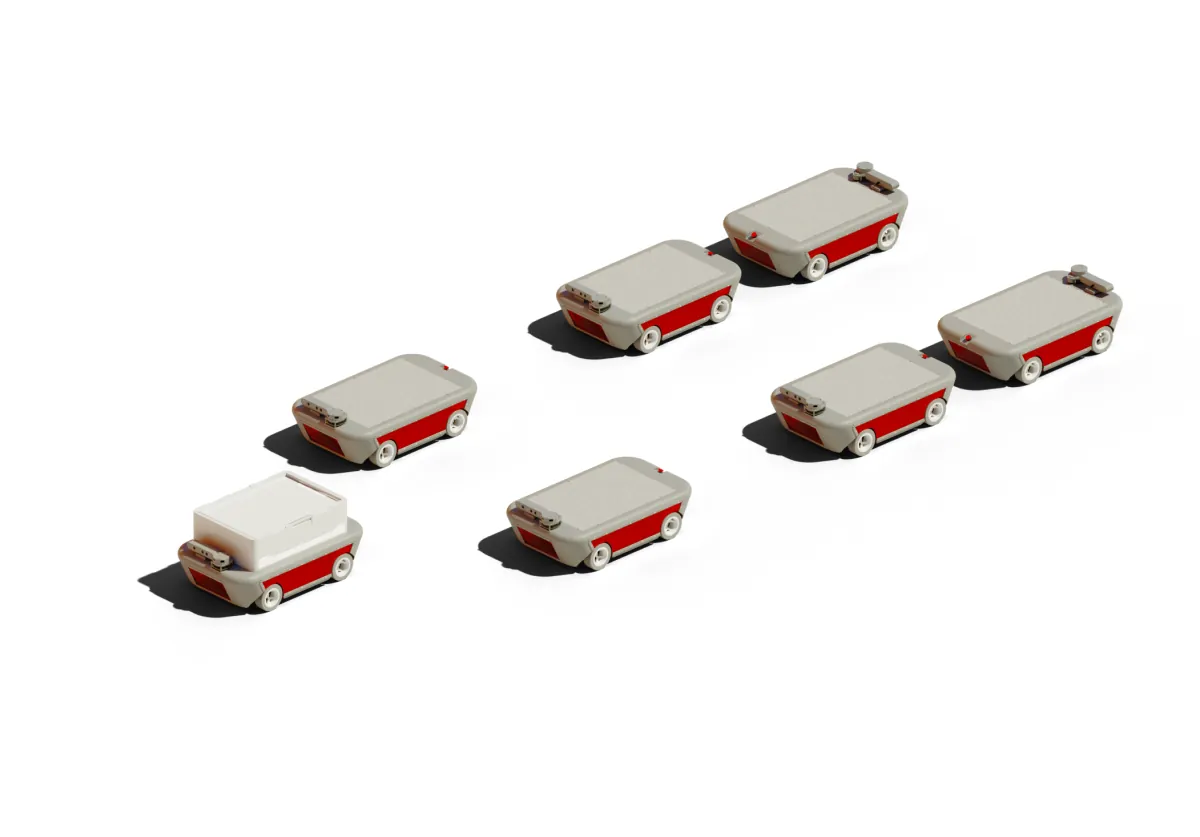 Rendu 3D de plusieurs robots Silvy